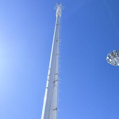 Custom Galvanized Monopole Telecom Tower, 10-60m, Q355 Steel, for Urban 4G/5G Communication Network