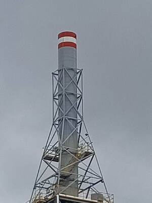 Custom Hot Dip Galvanized Chimney Tower, Steel Chimney Support Frame Tower for Industrial Exhaust Pipeline