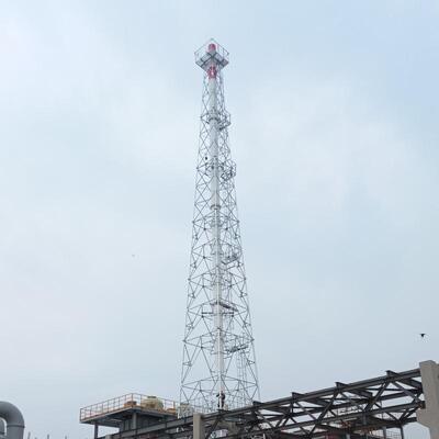 Industrial Chimney Support Tower High Strength Q355 Steel Lattice Chimney Tower for Power Plant