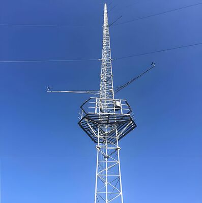 Hot Dip Galvanized Anemometer Tower Lattice Steel Wind Monitoring Mast