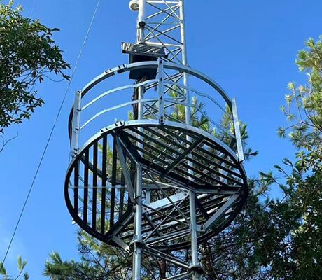 Hot Dip Galvanized Anemometer Tower Lattice Steel Wind Monitoring Mast