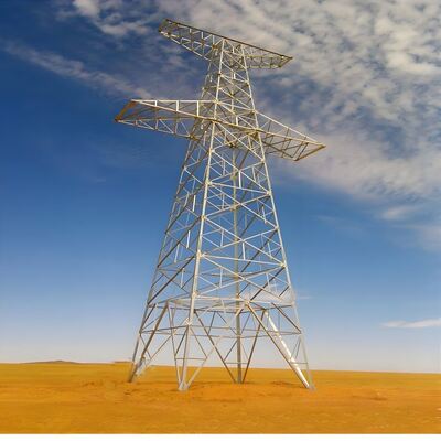 High Voltage Electric Power Tower Wind Resistant Lattice Transmission Steel Tower