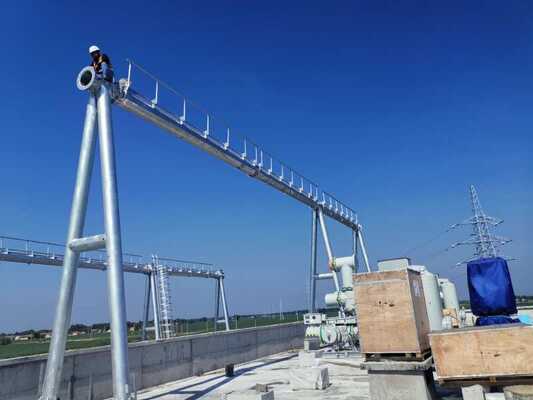 Power structure,transmission line, four-tube tower, power grid structure substation, herringbone frame, main transformer frame of the power grid