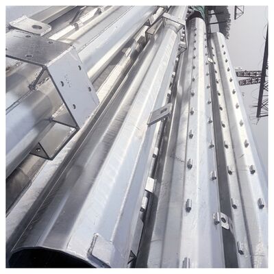 Galvanized Steel Monopole Tubular Telecom Antenna Tower 10-60m Height 30-Year Service Life