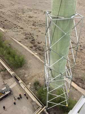 Hot-dip Galvanized Steel Chimney Tower with Customizable Color 20-50 Years Service Life