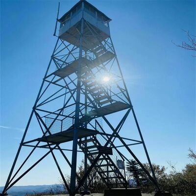 Customizable Steel Lookout Guard Tower Hot Dip Galvanizing Surface Treatment for Telecommunication Applications