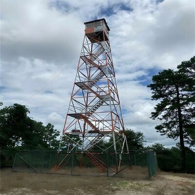 Guard Tower four legged lattice structure hot dip galvanized surface treatment designed for long term outdoor in harsh environments