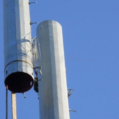 Monopole Tower Telecom Tower Designed for Smart City 4G and 5G Base Stations with Low Visual Impact and Small Footprint