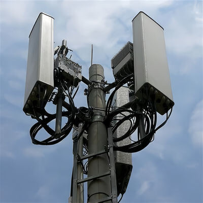 Monopole Tower Hot Dip Galvanized Telecom Tower with Adjustable Antenna Platforms and Designed According to International Standards