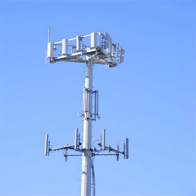 Monopole Tower Single Tube Tapered Polygonal and Circular Design with Internal External Climbing Ladder for Safe Access