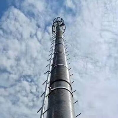 Monopole Tower Single Tube Tapered Polygonal and Circular Design with Internal External Climbing Ladder for Safe Access