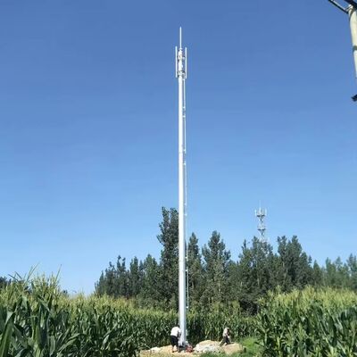 Monopole Tower Single Tube Tapered Polygonal and Circular Design with Internal External Climbing Ladder for Safe Access