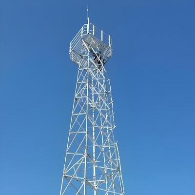 Radar Tower hot dip galvanized steel structure with full custom options including platform size layer number and load capacity