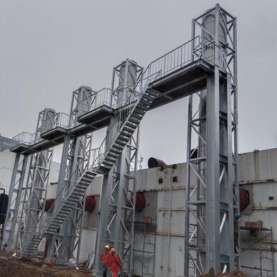 Steel Chimney Tower for Industrial Waste Gas Emission Projects Featuring High Wind Resistance and Vibration Protection