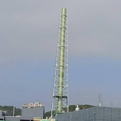 Hot Dip Galvanized Chimney Tower Providing Strong Wind Resistance and Anti Corrosion Protection for Industrial Chimneys and Flue Systems