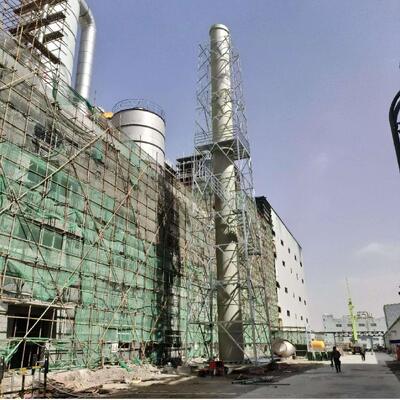 Chimney Tower Steel Support with Custom Height and Corrosion Resistant Coating for Industrial Waste Gas Emission Systems