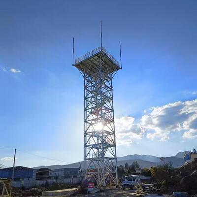 Guard Tower fire observation tower with safety ladders working platforms and optional observation cabins for performance