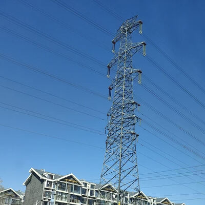 Electric Power Tower Four Legged Lattice Angle Steel Structure Tower for High Voltage and Ultra High Voltage Power Grid