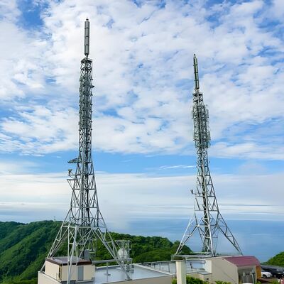 Four Legged Q345/Q235 Steel Tube Structure Light Telecom Tower Hot Dip Galvanized Welding Cutting Bending 50 Years
