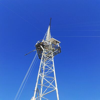 Custom Height Hot Dip Galvanized Anemometer Tower for Wind Farm Resource Assessment and Meteorological Sensor Installation