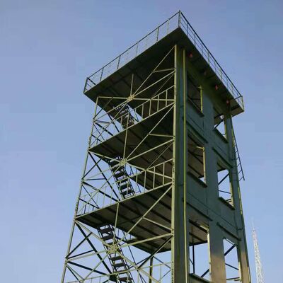 Training Tower Four Legged Self Supporting Lattice Steel Structure Fire Brigade Climbing and Rescue Simulation Tower