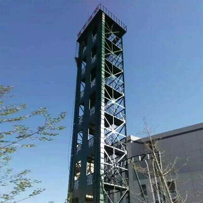 Training Tower Four Legged Self Supporting Lattice Steel Structure Fire Brigade Climbing and Rescue Simulation Tower