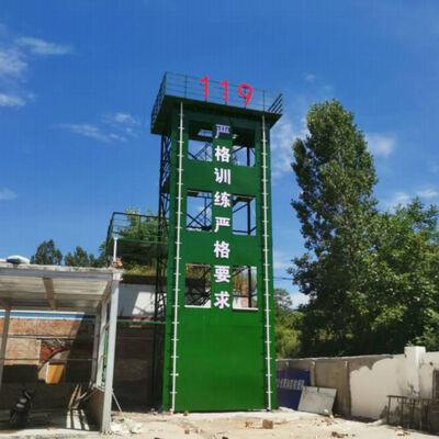 Training Tower Four Legged Self Supporting Lattice Steel Structure Fire Brigade Climbing and Rescue Simulation Tower