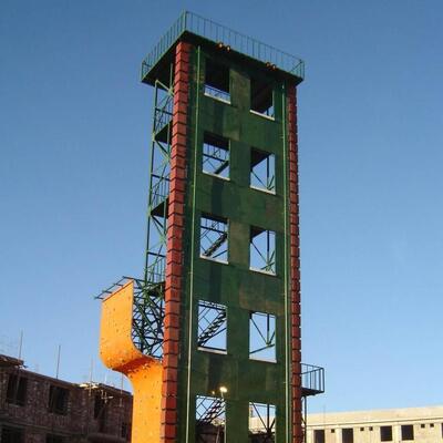 Training Tower Fire Fighting Exercise Tower with Customizable Height and Layer Quantity Stable Steel Lattice Structure