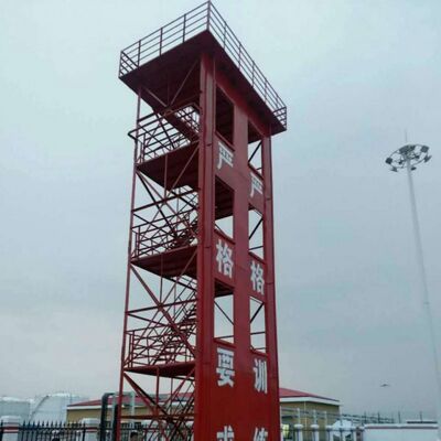 Training Tower Fire Fighting Exercise Tower with Customizable Height and Layer Quantity Stable Steel Lattice Structure