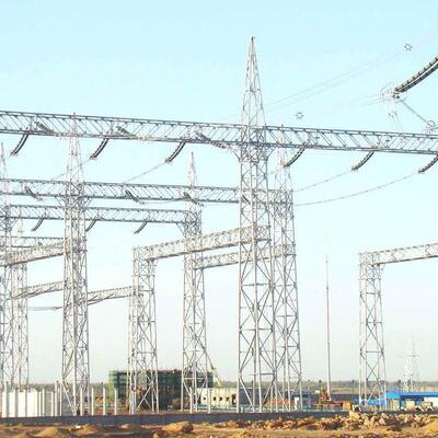 Steel Power Structure with Hot Dip Galvanizing for Transmission Tower Substation Frame and Support Beam in Power Grid Construction