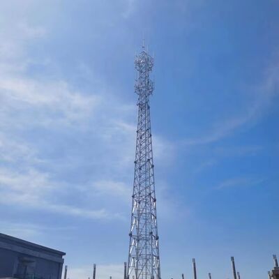 Hot dip galvanized angle steel tower with multi layer working platform strong bearing capacity and performance in suburbs mountains and cities