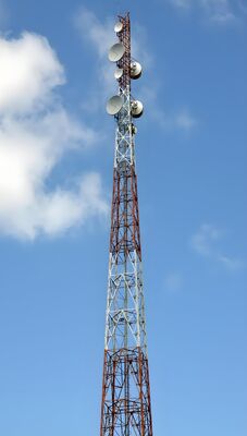 Hot dip galvanized angle steel tower with multi layer working platform strong bearing capacity and performance in suburbs mountains and cities