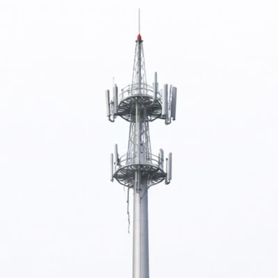 Hot dip galvanized steel tube tower offering stable structure low wind resistance and strong anti vibration performance