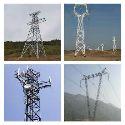 3-Leg Hot-Dip Galvanized Steel Tubular Lattice 5g Cell Tower Self-Supporting Design for Substation Communication