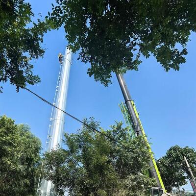 Monopole Tower Hot Dip Galvanized Single Pole Communication Tower for Telecom 4G 5G Base Station Smart City Microwave Projects