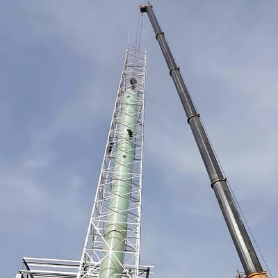 Chimney Tower Hot Dip Galvanized Steel Support for Industrial Flue Pipes with Strong Resistance to Wind Shaking and Corrosion Damage