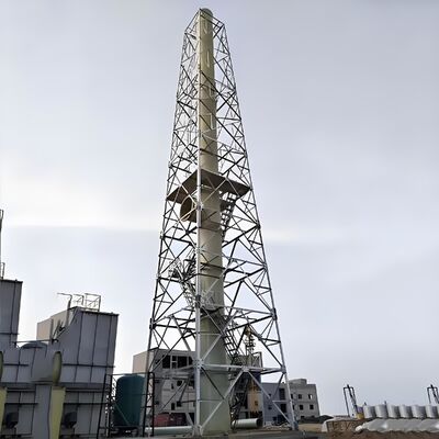 Chimney Tower Hot Dip Galvanized Steel Support for Industrial Flue Pipes with Strong Resistance to Wind Shaking and Corrosion Damage