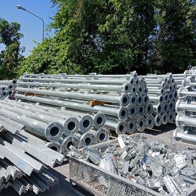 Hot Dip Galvanized Tube Pipe Tubular Self Supporting Steel Lattice Antenna Telecom Communication steel monopole telecom tower