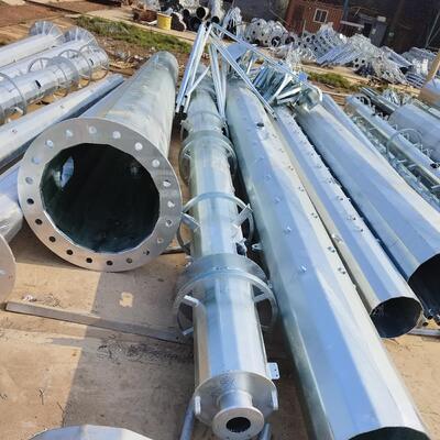 Hot Dip Galvanized Tube Pipe Tubular Self Supporting Steel Lattice Antenna Telecom Communication steel monopole telecom tower