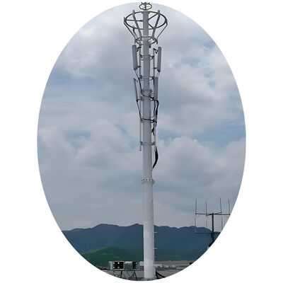 Monopole Tower Single Pole Tower with Hot Dip Galvanized Coating and Multiple Connection Types for Communication Support