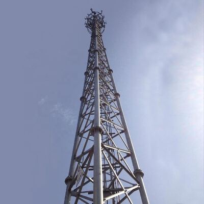 Steel tube tower designed for 4G and 5G signal transmission featuring stable structure strong wind resistance and long service life