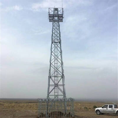 Hot dip galvanized angle steel tower with strong wind and earthquake resistance ensuring telecommunication infrastructure