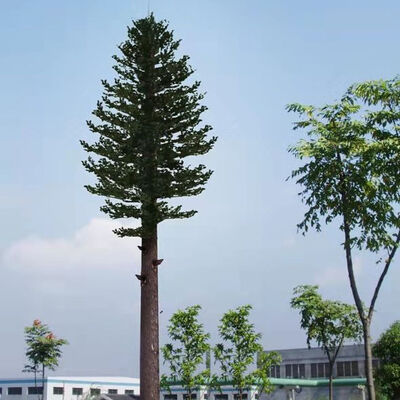 Bionic Tree Tower Communication Structure Hot Dip Galvanized Realistic Pine Palm Tree Design Customizable Height Up to 60 Meters