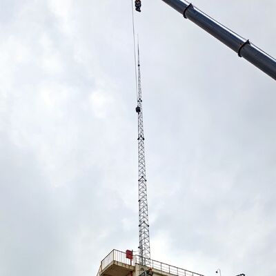 Durable Lightning Tower Hot Dip Galvanized Steel Structure Lightning Protection Tower with Anti Corrosion Surface Treatment for Industrial Safety