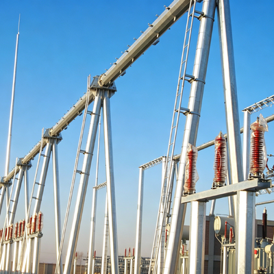 Steel Power Structure with Hot Dip Galvanized Surface for Transmission Tower Substation Frame Cross Arm and Support Components