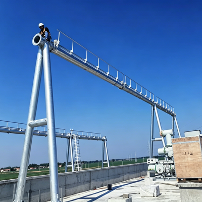 Power Structure lattice steel tower substation frame and connecting components for high voltage power transmission lines
