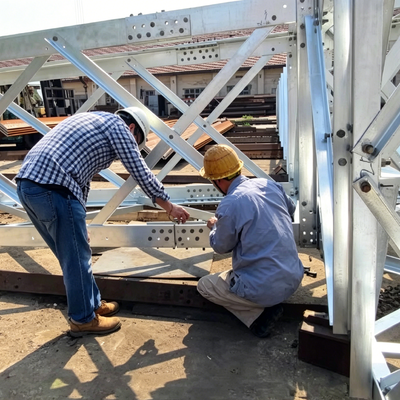 Customizable height angle steel tower with hot dip galvanized surface treatment suitable for 4G 5G signal transmission and radio coverage