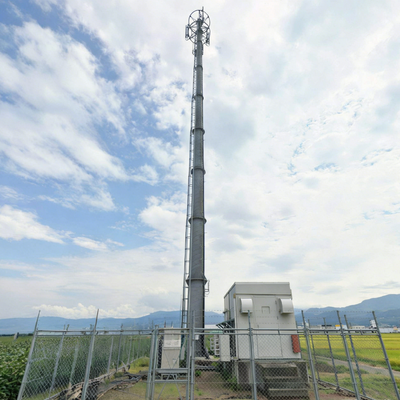 30 Meter Tower Monopole Hot-Dip Galvanized Tapered Steel 5G Cell Tower with Circular Platform for 4G Telecommunication