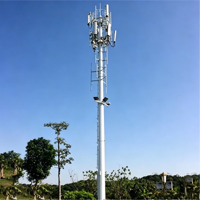 Monopole Tower Hot Dip Galvanized Telecom Tower with High Strength Steel Material and Customizable Height from 10 to 60 Meters