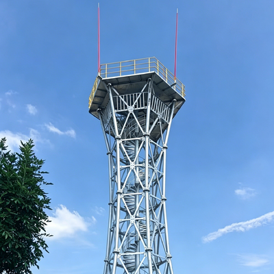 Hot Dip Galvanized Steel Radar Tower 20 to 80 Meters Strict Raw Material Inspection and Full Process Control for Performance